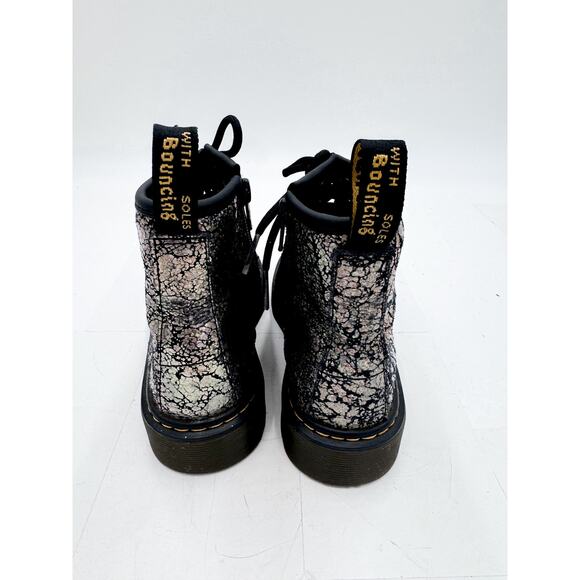 Dr. Martens size 13 Youth 1460 Crinkle Metallic Lace Up Boots - Picture 3 of 7